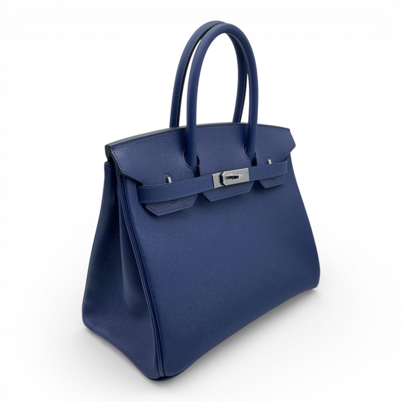 エルメス バーキン 30 ブルーサフィール エプソン シルバー金具 U刻印