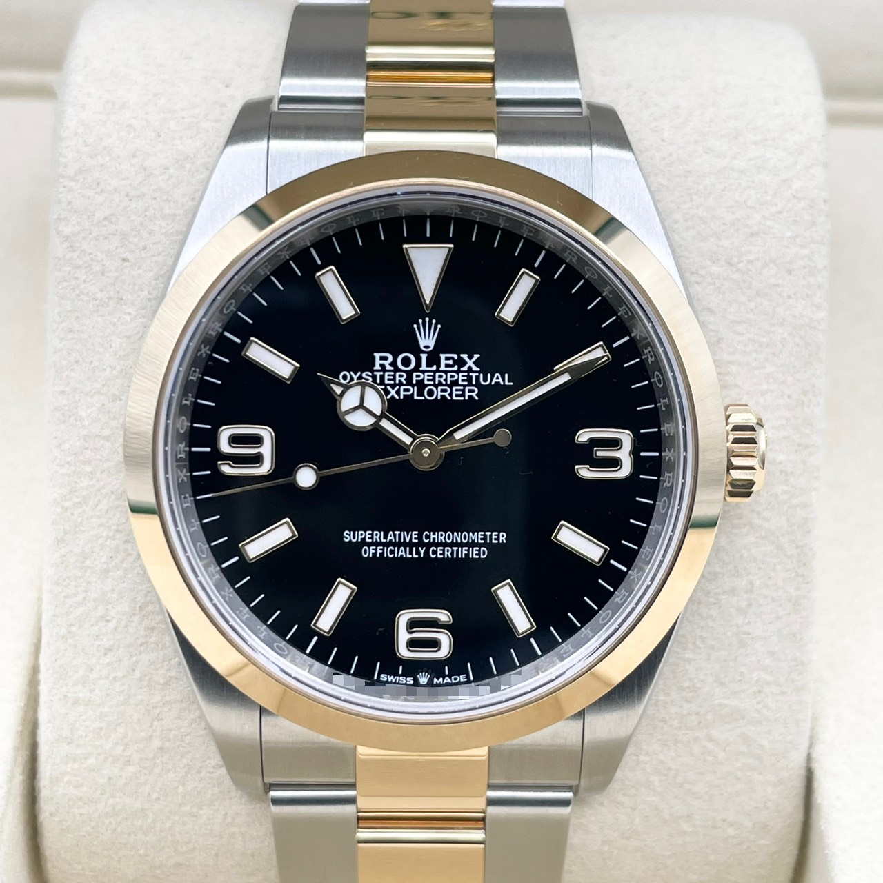 ロレックス エクスプローラー 124273 ブラック ステンレススチール+イエローゴールド 36mm