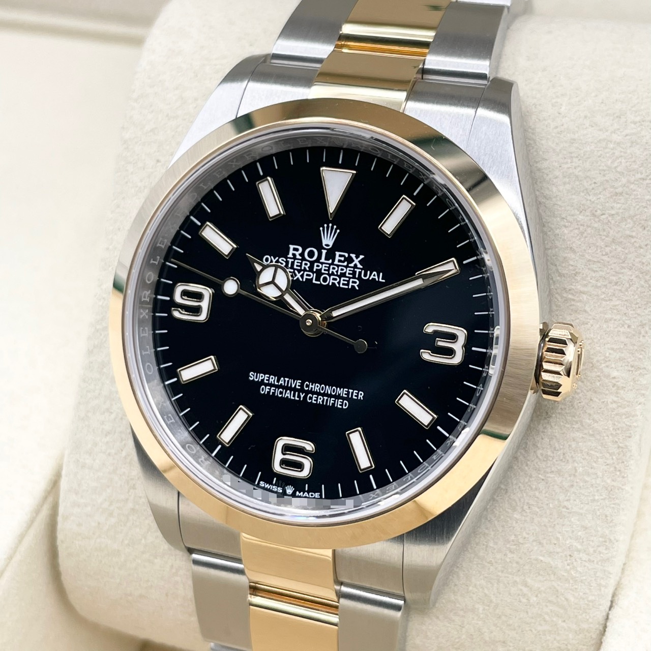 ロレックス エクスプローラー 124273 ブラック ステンレススチール+イエローゴールド 36mm
