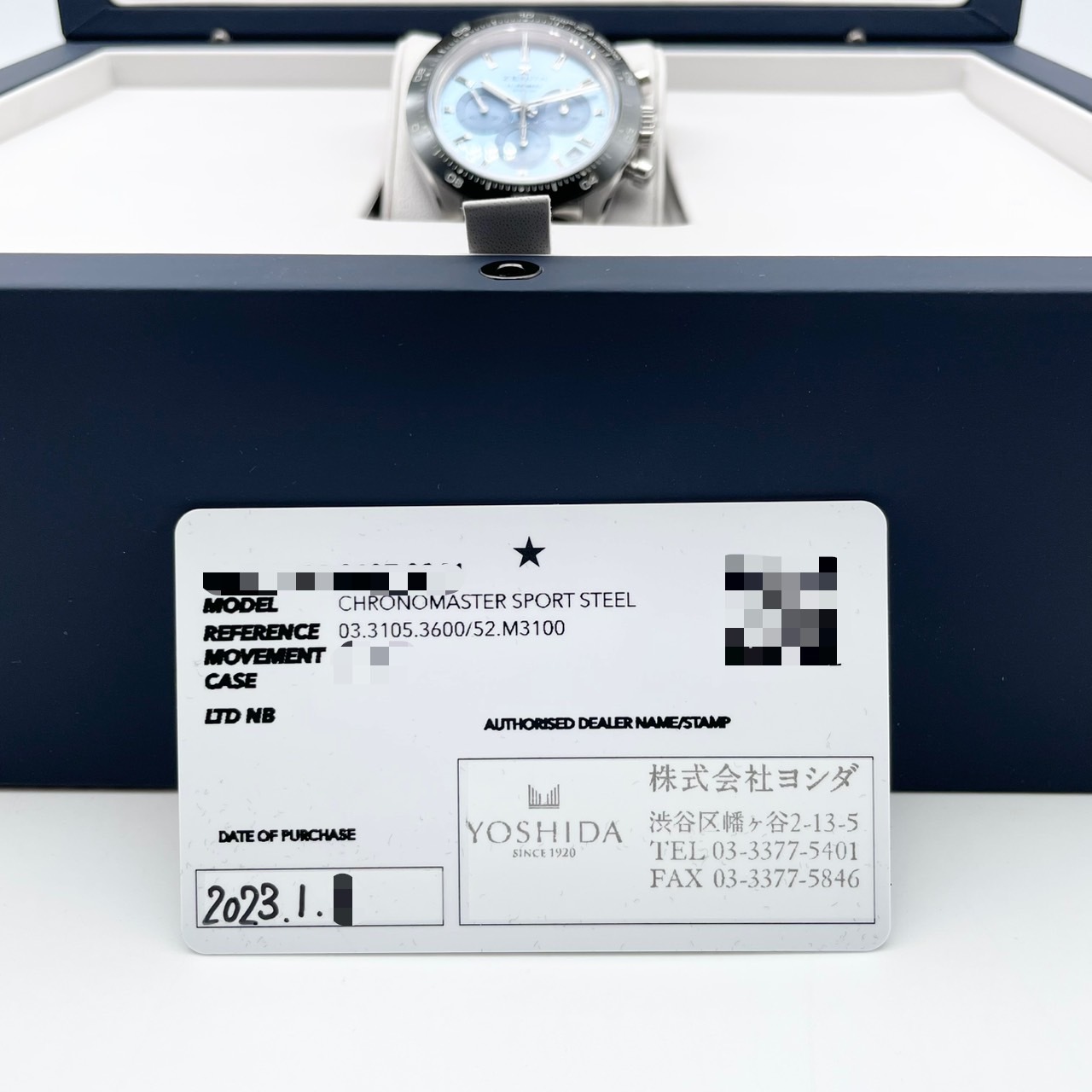 【定価約150万円！250本限定】ゼニス クロノマスター 03.3105.3600/52.M3100 ブルー 41mm