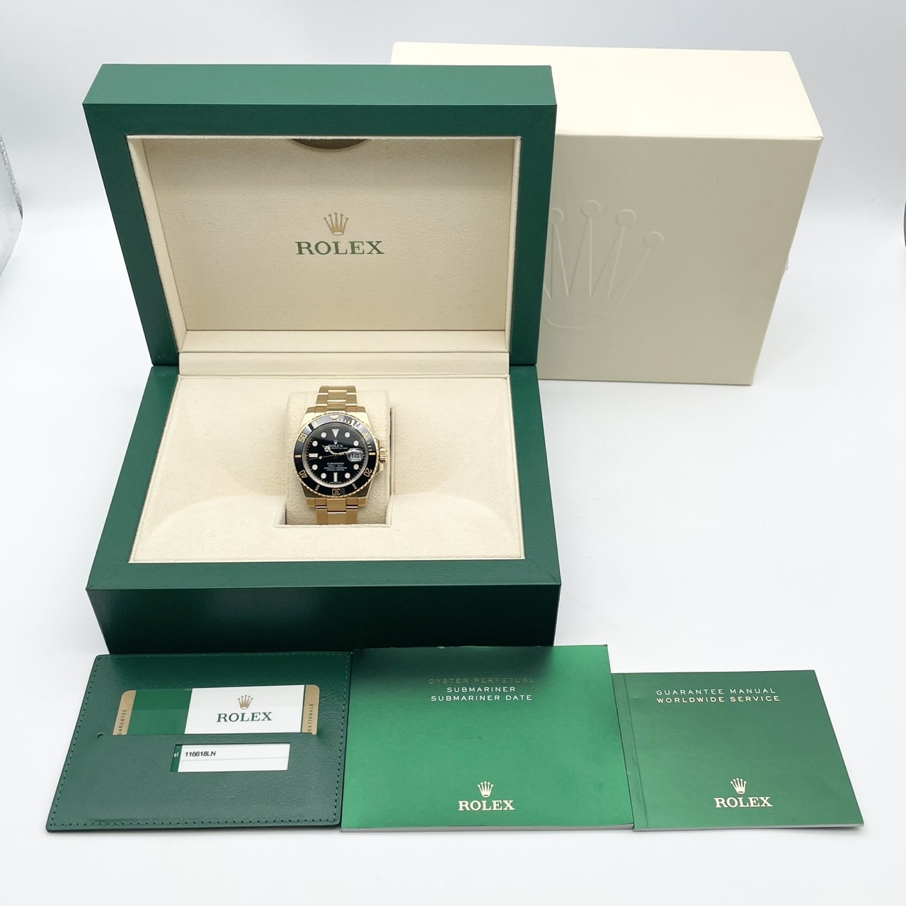 ロレックス サブマリーナ デイト 116618LN イエローゴールド ブラック 40mm