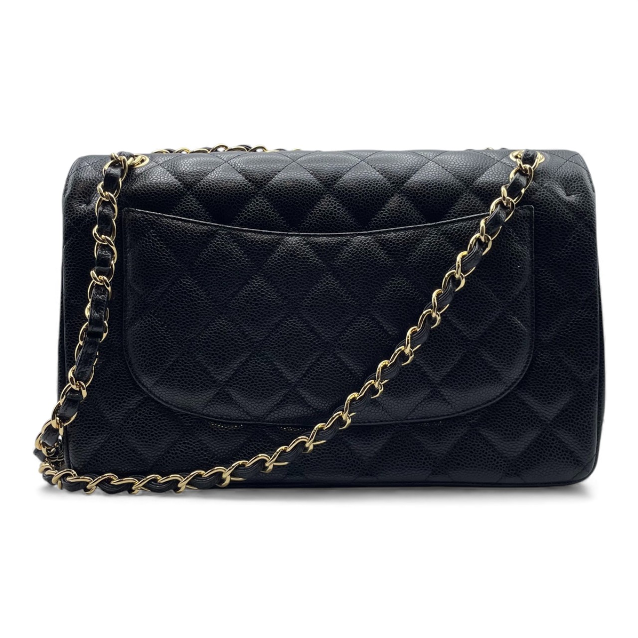 シャネル マトラッセ W30 ブラック キャビアスキン ゴールド金具