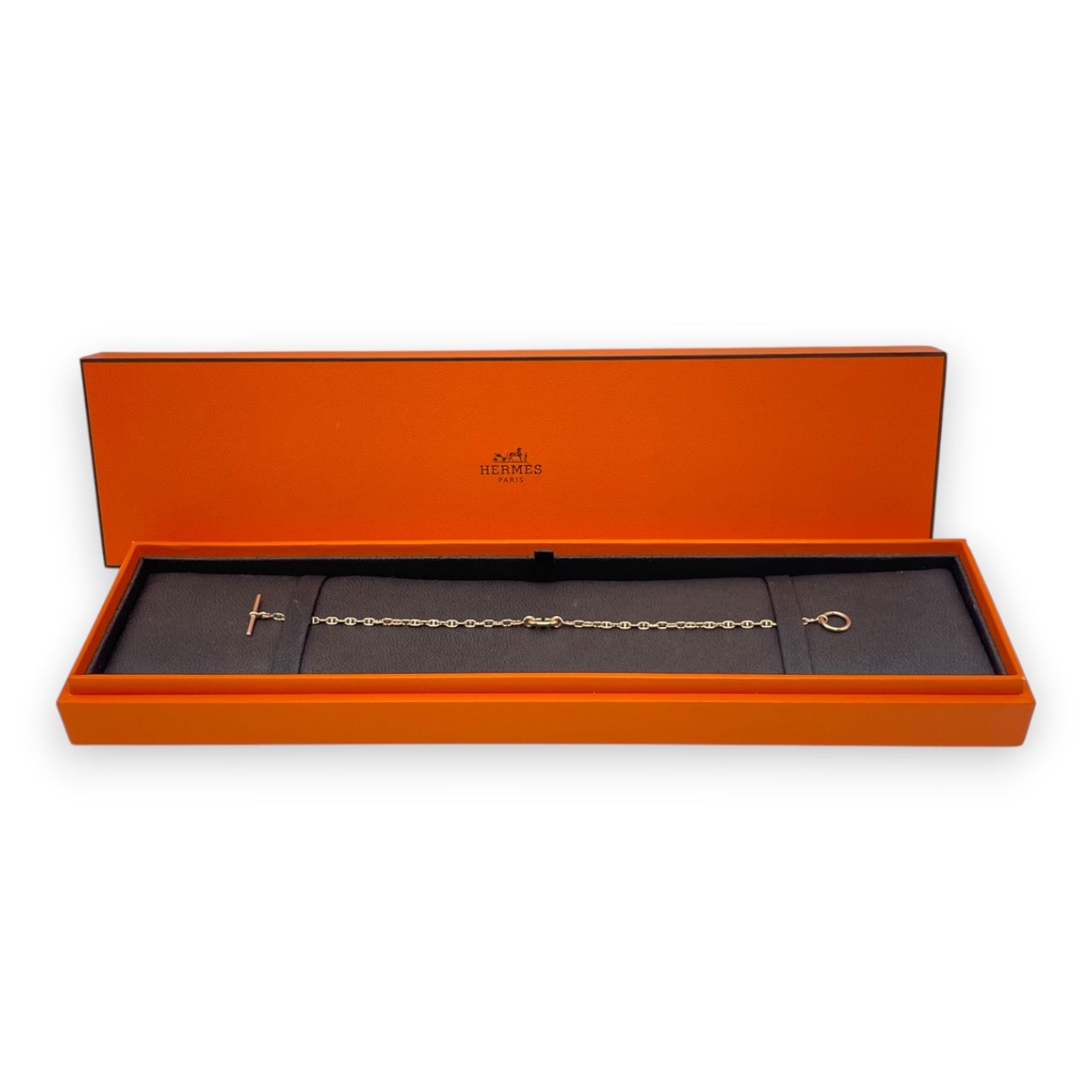 エルメス シェーヌ・ダンクル ファランドール ブレスレット ST ピンクゴールド