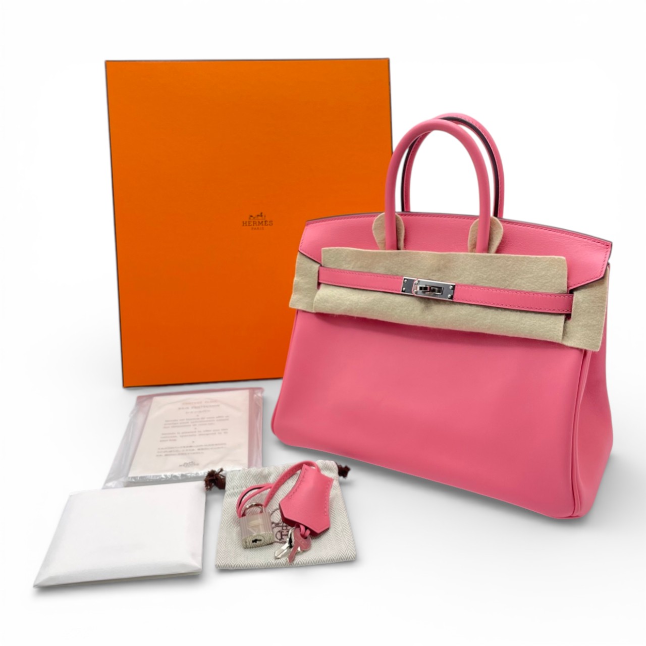 エルメス バーキン 25 ローズエテ スイフト シルバー金具 Y刻印