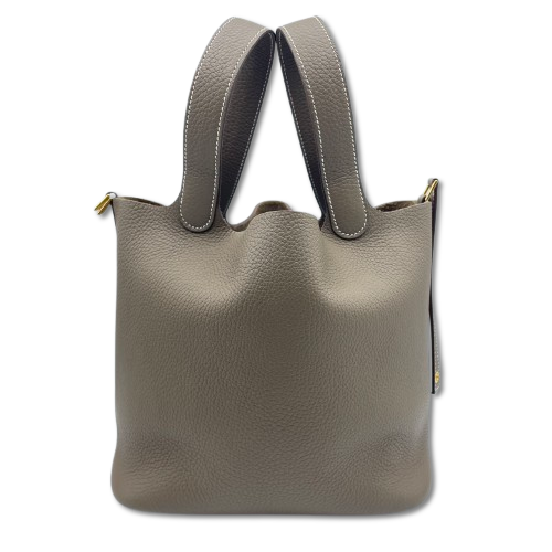 エルメス ピコタンロック MM エトゥープ トリヨンクレマンス ゴールド金具 W刻印