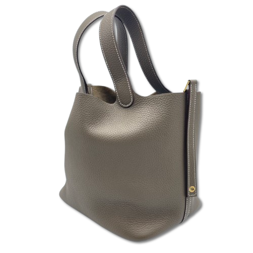 エルメス ピコタンロック MM エトゥープ トリヨンクレマンス ゴールド金具 W刻印