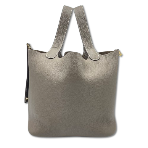 エルメス ピコタンロック MM エトゥープ トリヨンクレマンス ゴールド金具 W刻印