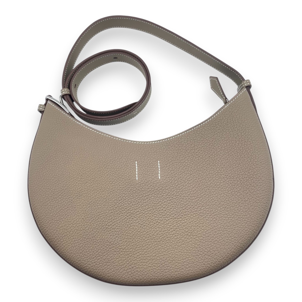 エルメス プティ・アルソン 28 エトゥープ トゴ シルバー金具 K刻印