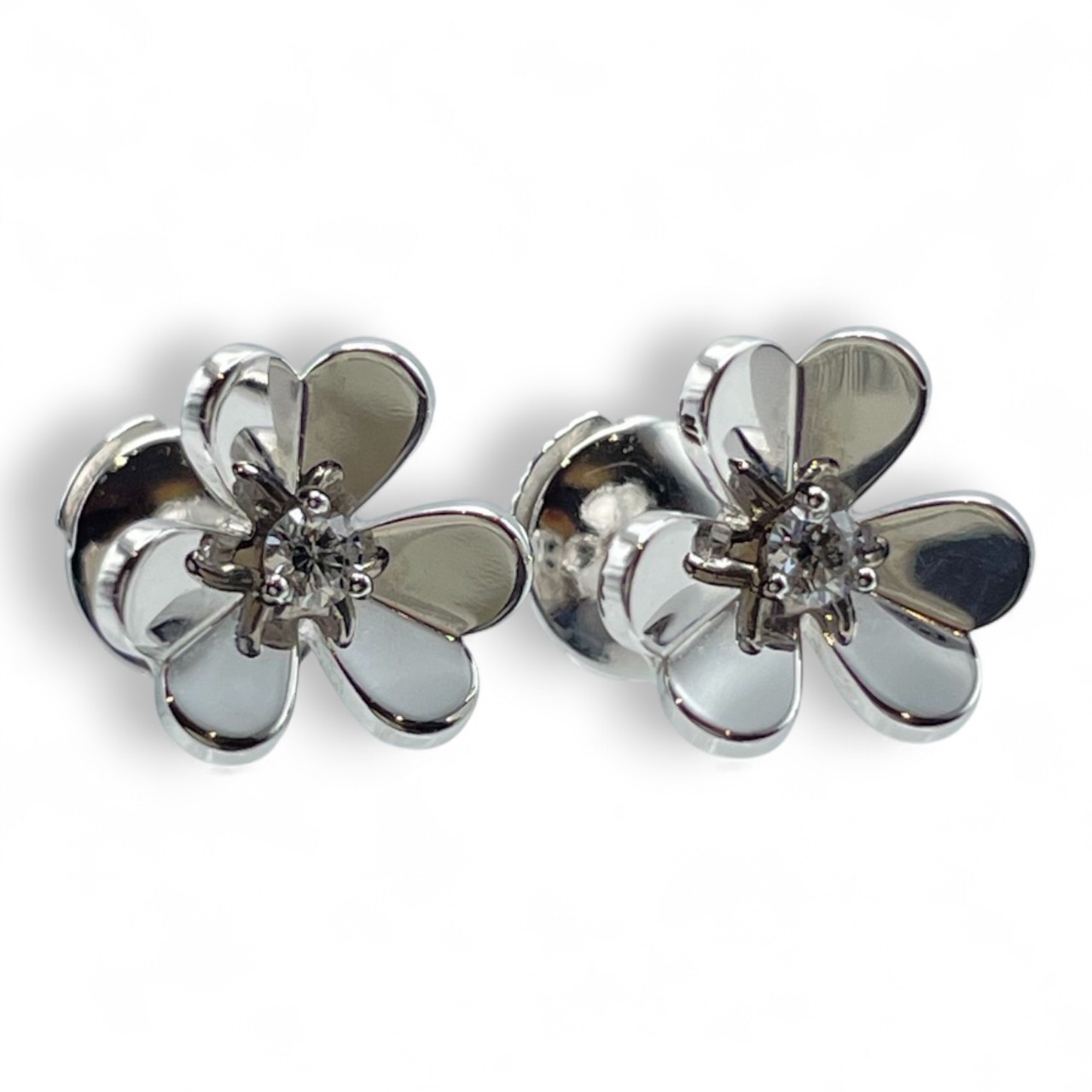 ヴァンクリーフ＆アーペル フリヴォル ピアス ミニモデル VCARP0J600 ダイヤモンド ホワイトゴールド