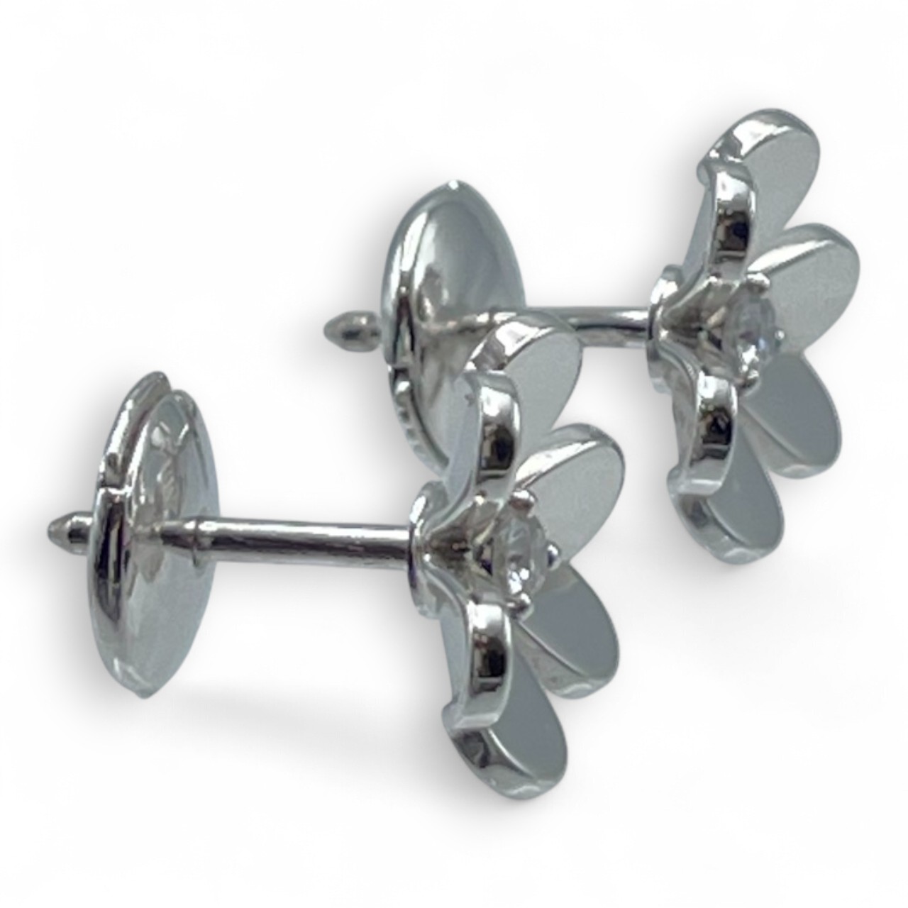 ヴァンクリーフ＆アーペル フリヴォル ピアス ミニモデル VCARP0J600 ダイヤモンド ホワイトゴールド