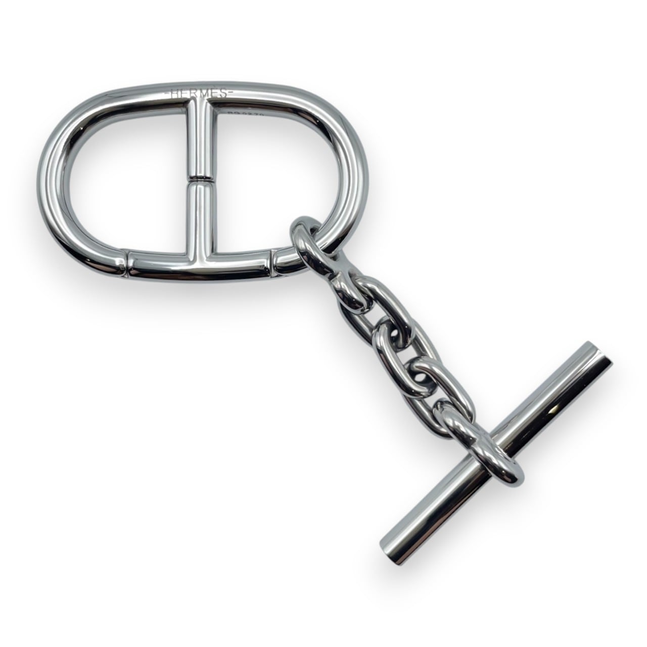 エルメス シェーヌ・ダンクル キーホルダー シルバー ステンレススチィール