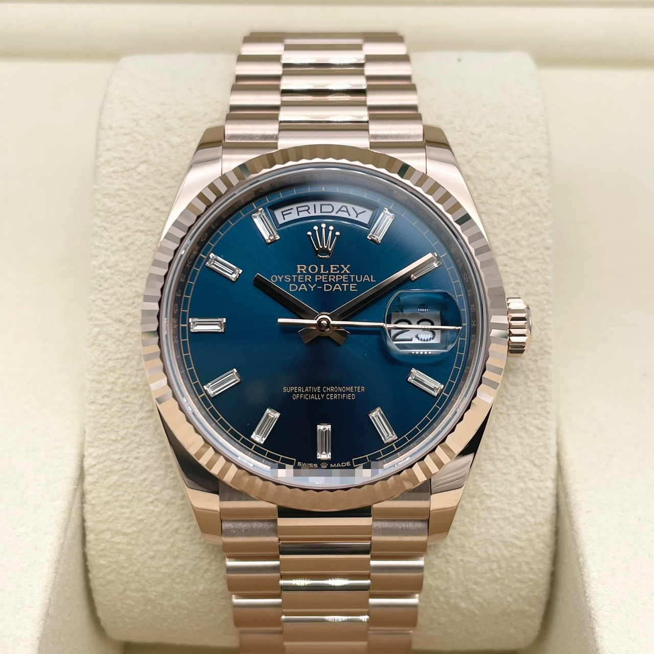 ロレックス デイデイト 128235 ブルーグリーン 36mm