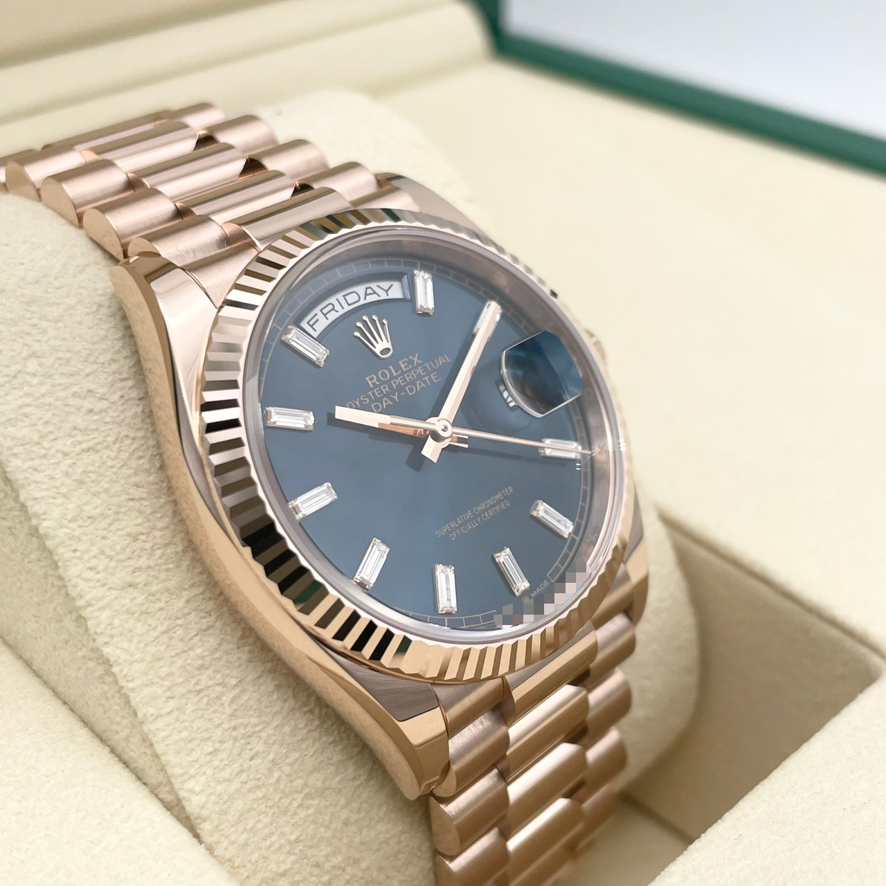 ロレックス デイデイト 128235 ブルーグリーン 36mm