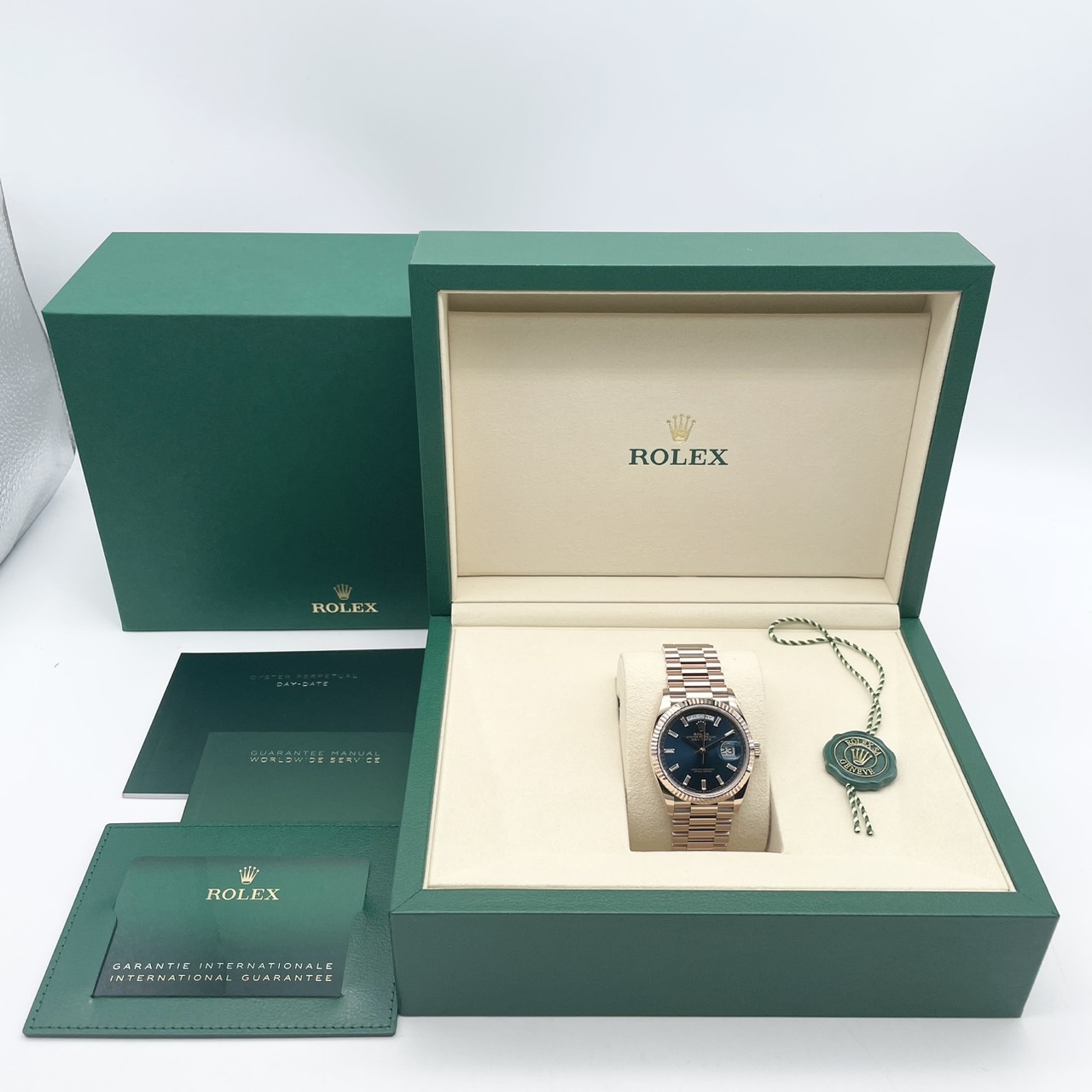 ロレックス デイデイト 128235 ブルーグリーン 36mm