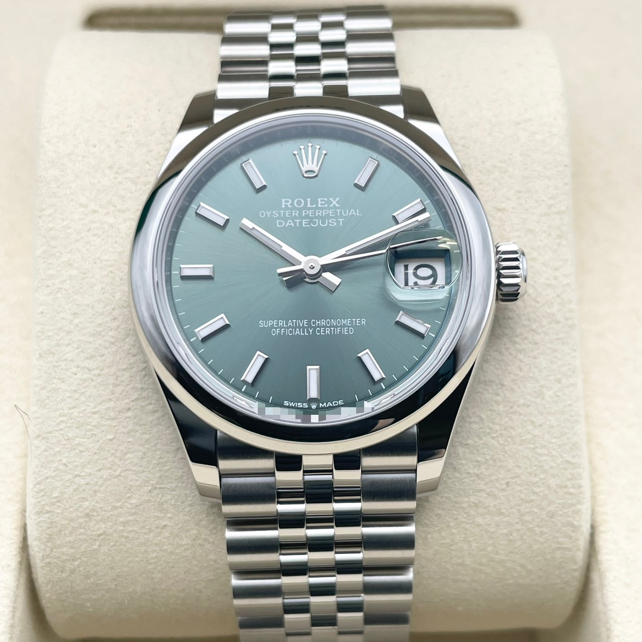 ロレックス デイトジャスト 278240 ミントグリーン ジュビリーブレス 31mm