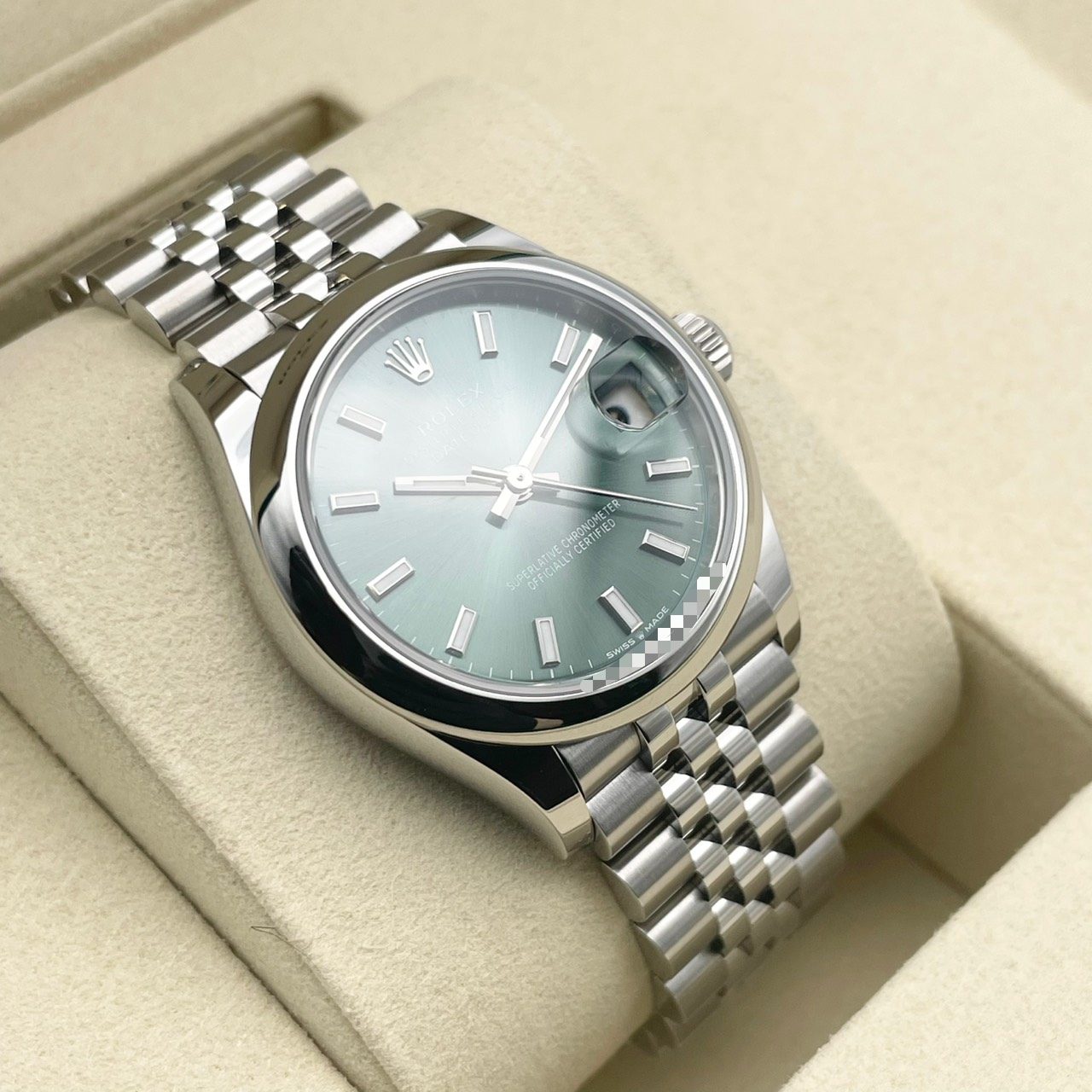 ロレックス デイトジャスト 278240 ミントグリーン ジュビリーブレス 31mm