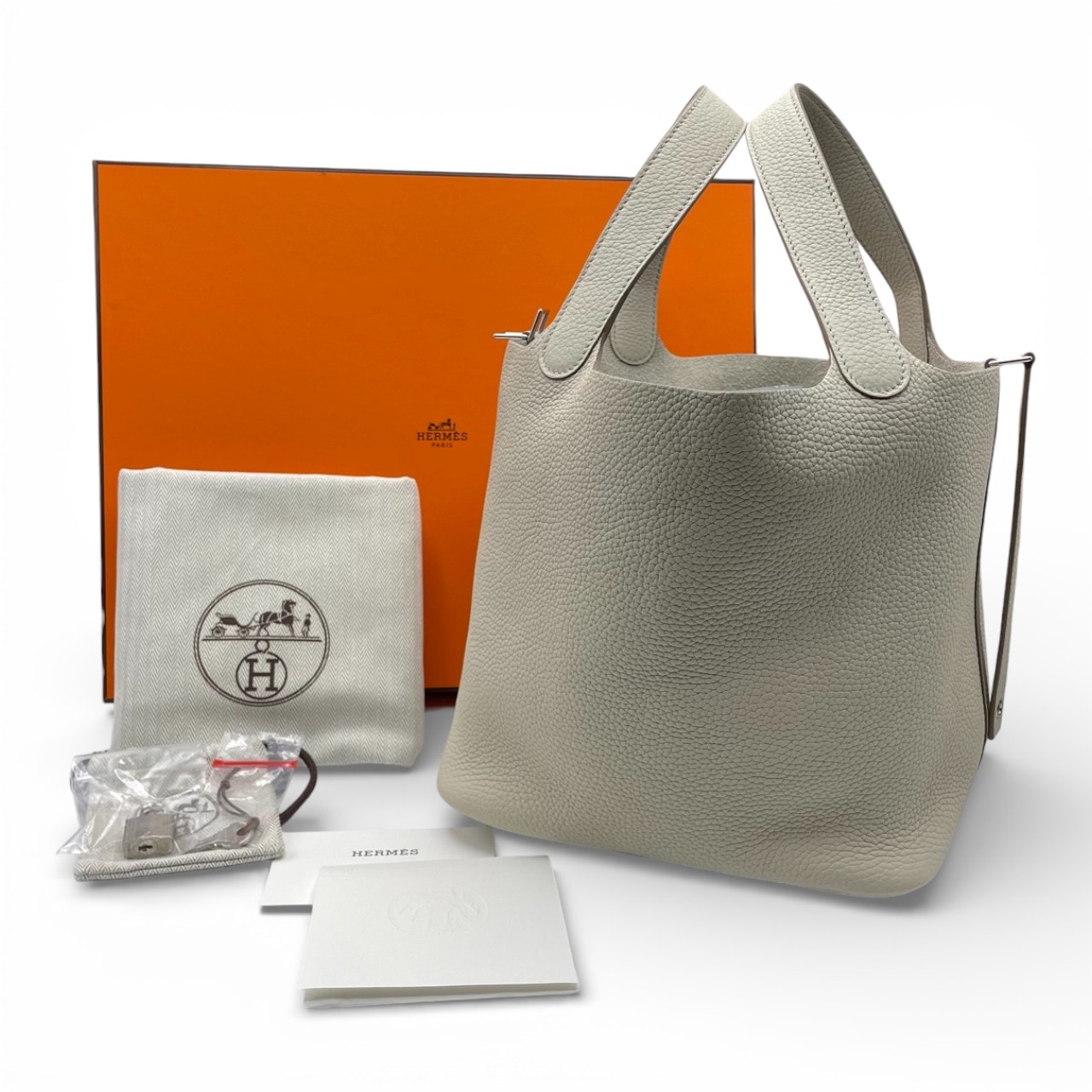 エルメス ピコタンロック MM べトン トリヨンクレマンス シルバー金具 W刻印