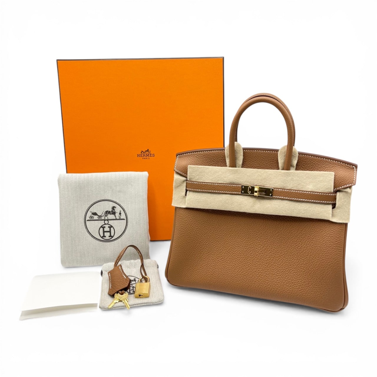 【現金特価】エルメス バーキン 25 ゴールド トゴ ゴールド金具 K刻印