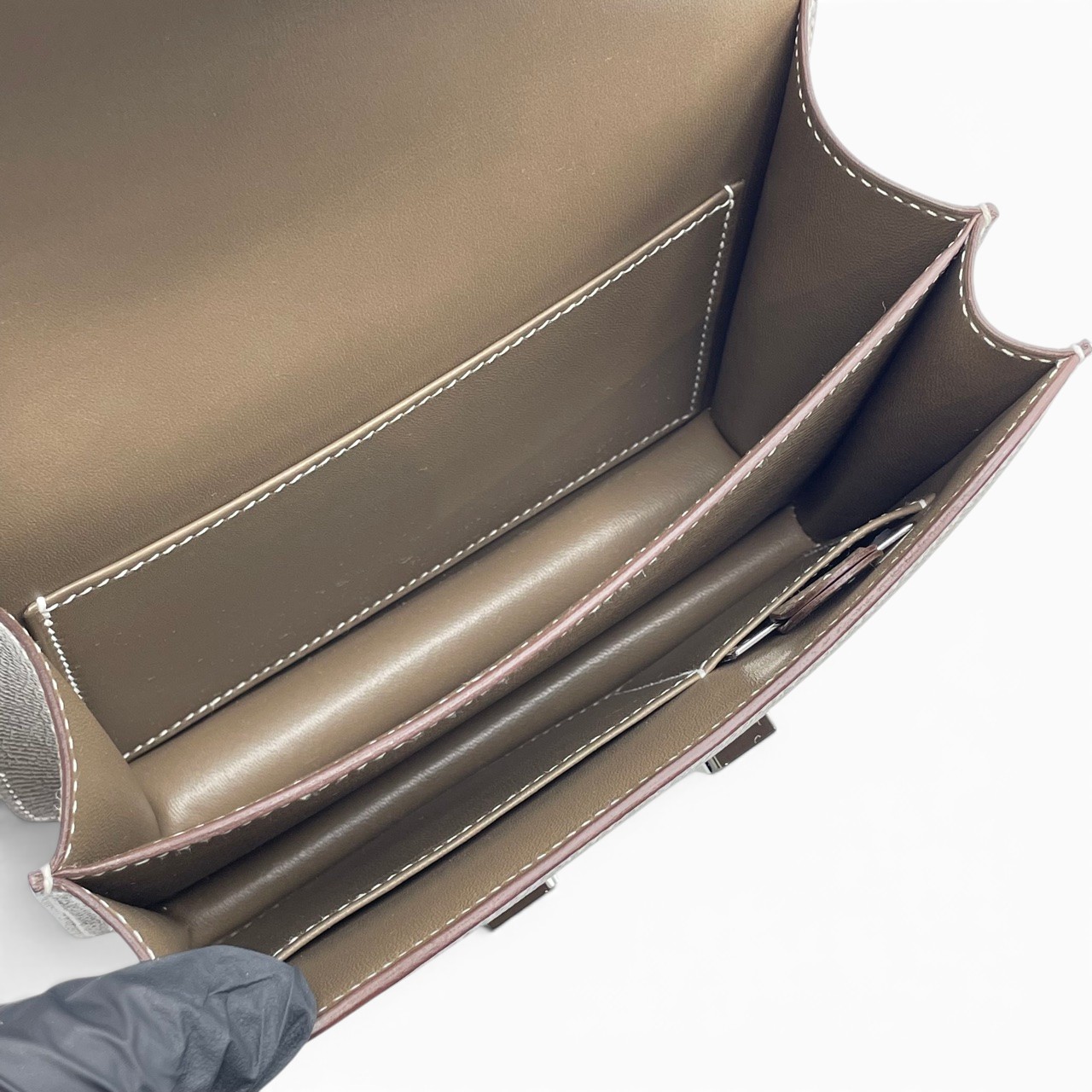 エルメス コンスタンスミニ 18 エトゥープ エプソン シルバー金具 G刻印