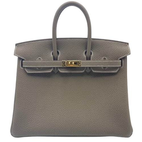 エルメス バーキン 25 エトゥープ トゴ ゴールド金具 W刻印