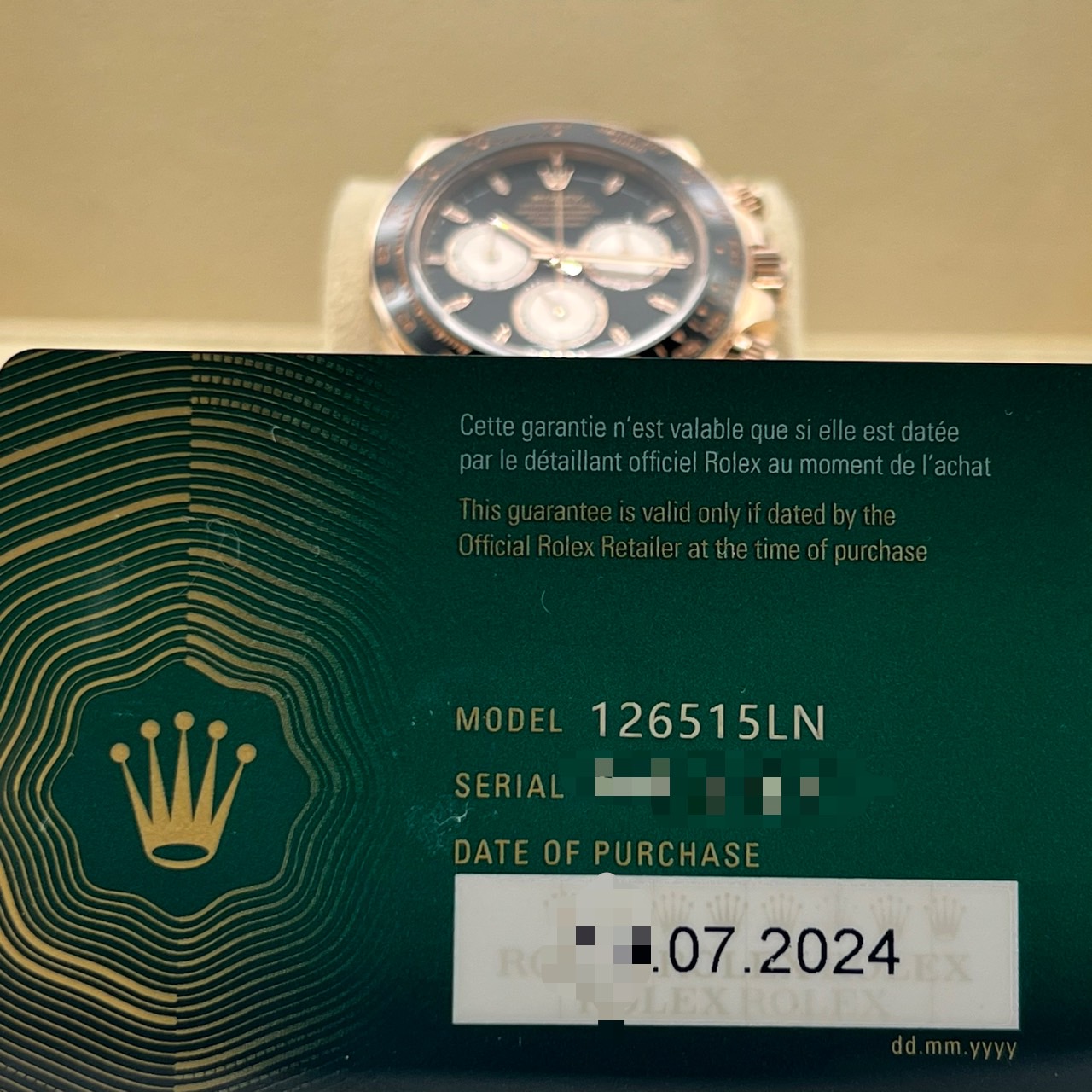 ロレックス デイトナ 126515LN ブライトブラック＆サンダスト 40mm