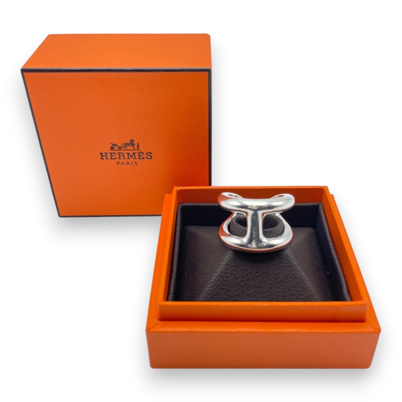 エルメス HERMES オスモズ 55 15号 新品 匿名配送 レア エルメス オスモズ リング GM 55 シルバー925 15号 - ブランド品