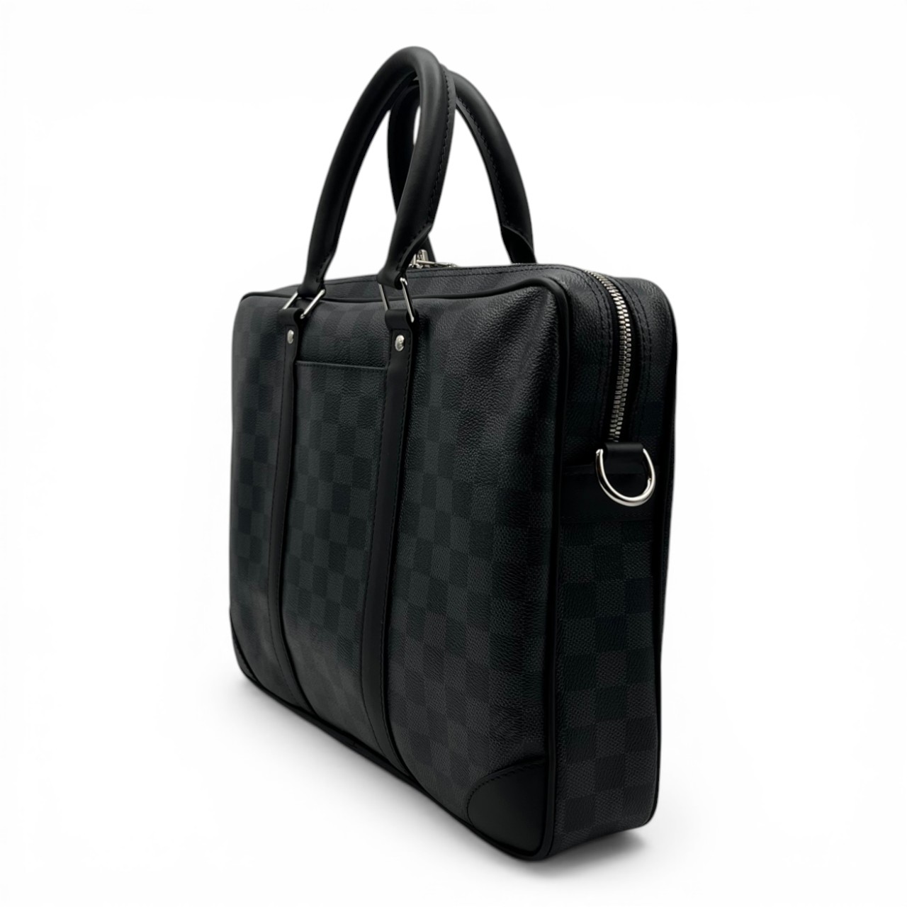 ルイヴィトン ポルト ドキュマン ヴォヤージュ 36.5 ブラック ダミエ・グラフィト シルバー金具