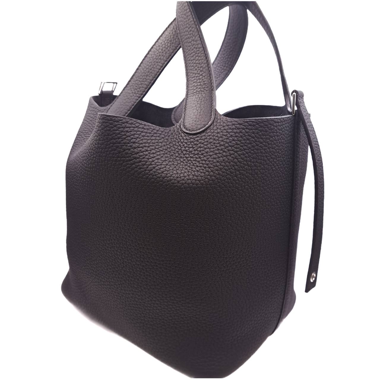 【HERMES】ピコタンロックMM/ノワール/シルバー金具 エルメス ピコタンロックMM ノワール トリヨンクレマンス
