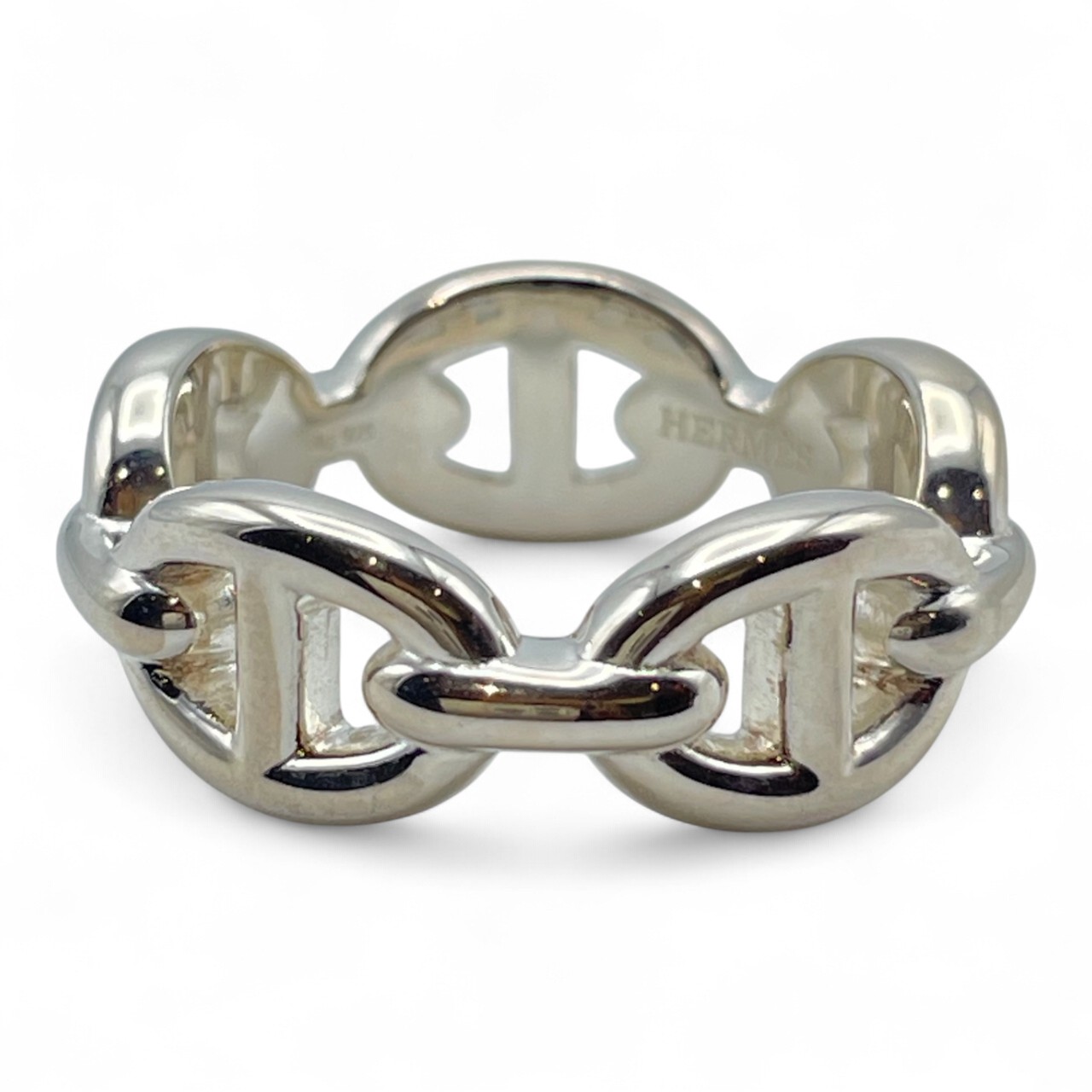 エルメス シェーヌ・ダンクル アンシェネリング PM 52 シルバー925 12号