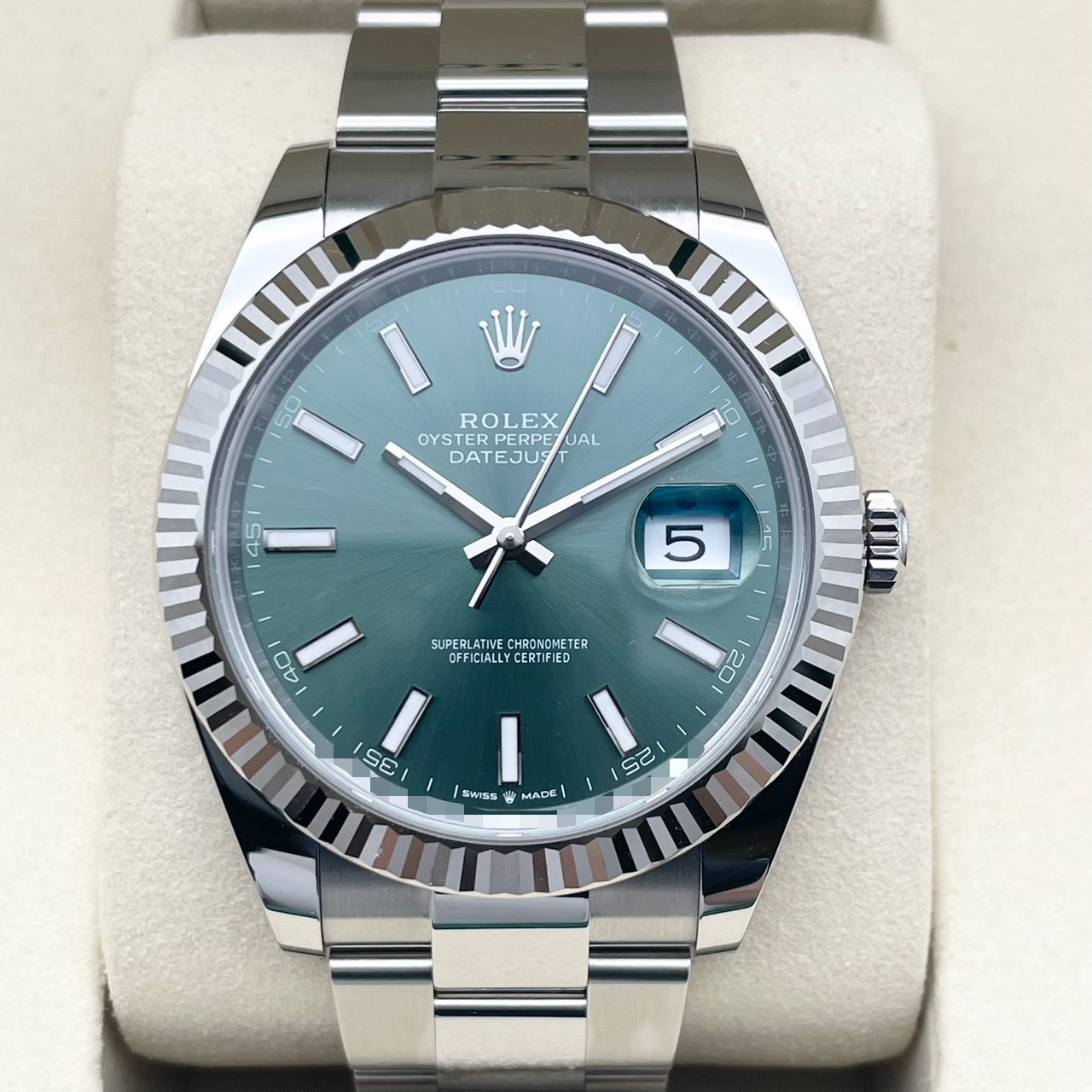 ロレックス デイトジャスト 126334 ミントグリーン オイスターブレス 41mm