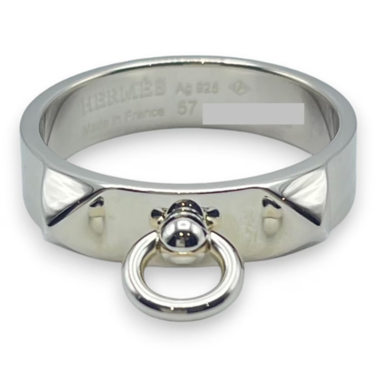 エルメス コリエ・ド・シアン リング PM 57 シルバー925 17号