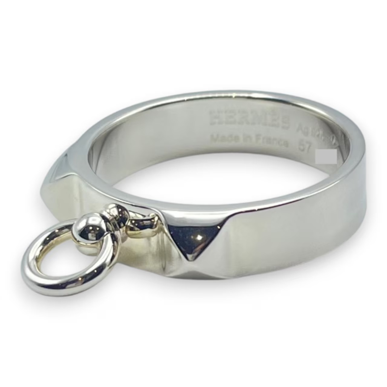 エルメス コリエ・ド・シアン リング PM 57 シルバー925 17号