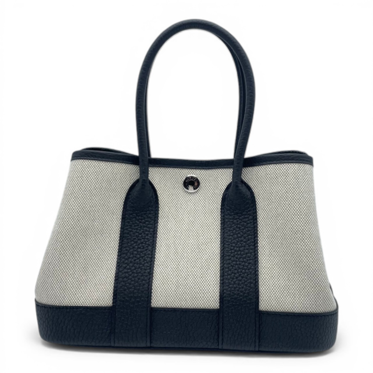 エルメス ネオガーデンパーティー TTPM エクリュ/ノワール トワルアッシュ/ネゴンダ シルバー金具 K刻印