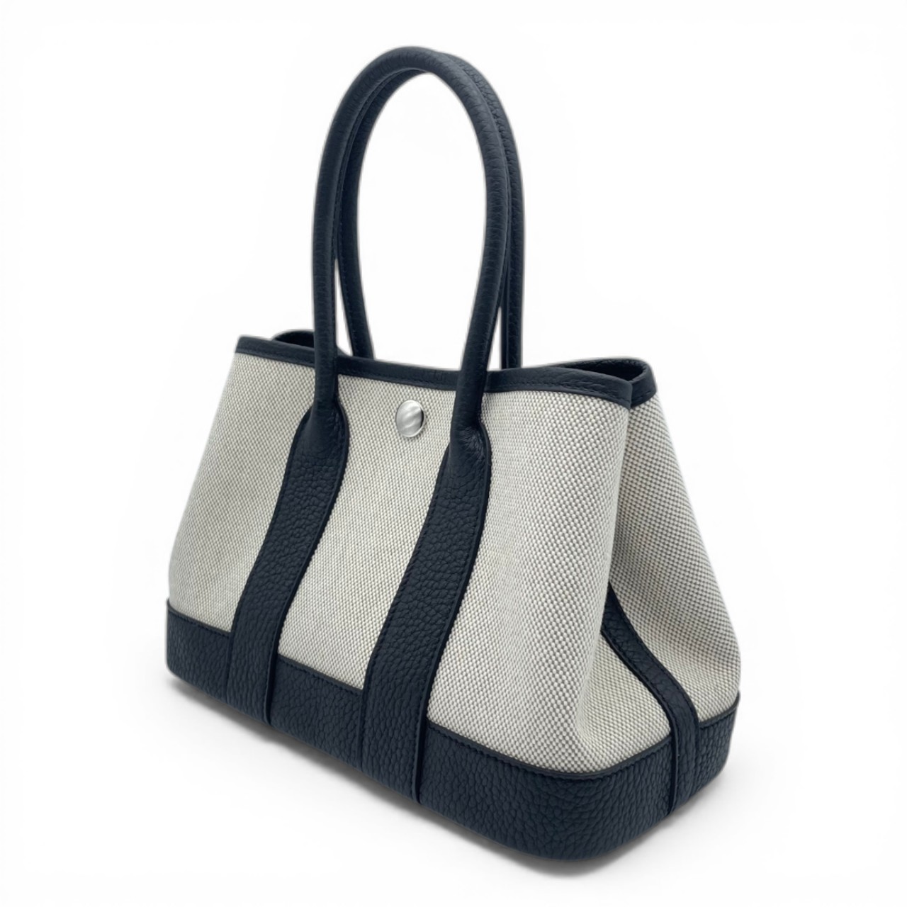 エルメス ネオガーデンパーティー TTPM エクリュ/ノワール トワルアッシュ/ネゴンダ シルバー金具 K刻印