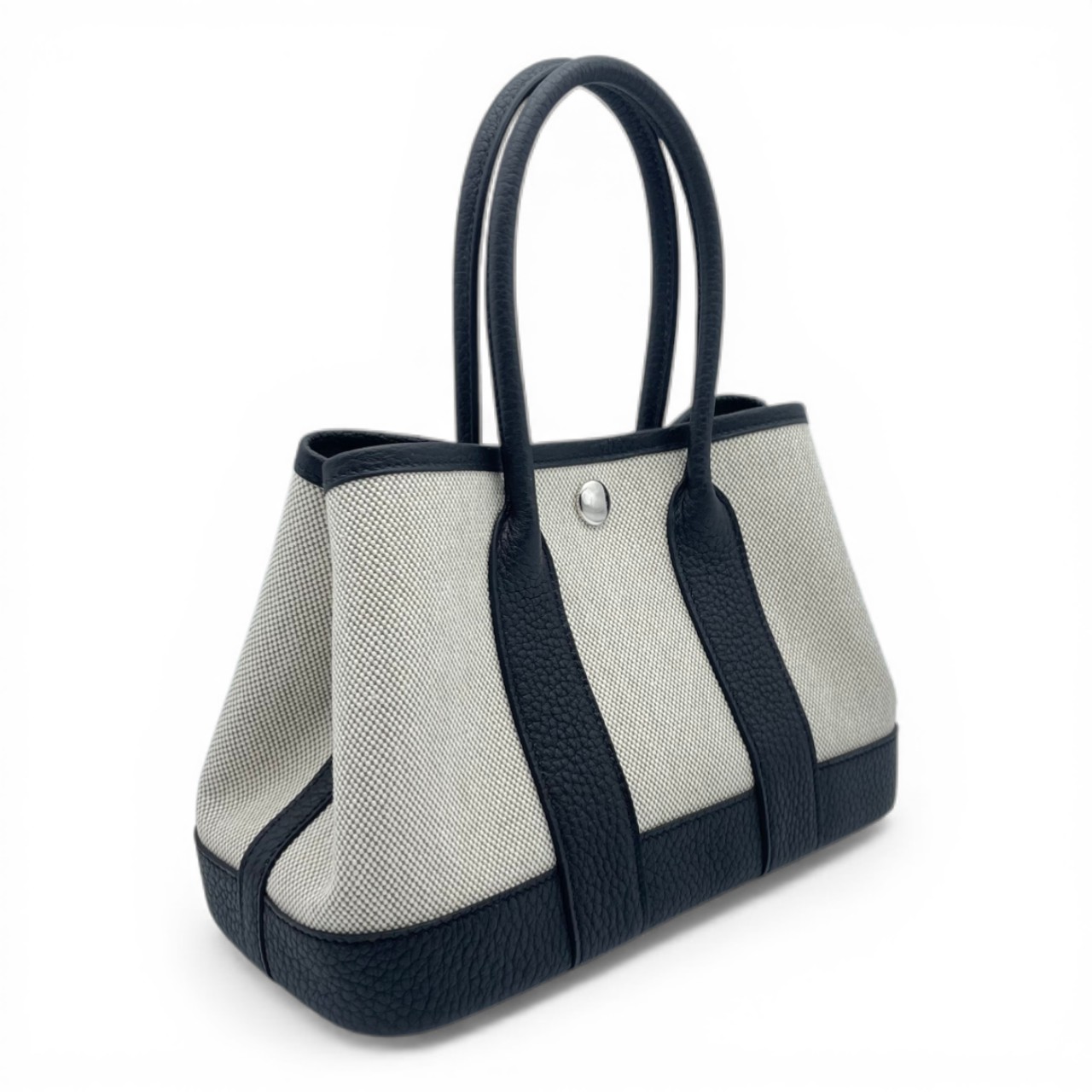 エルメス ネオガーデンパーティー TTPM エクリュ/ノワール トワルアッシュ/ネゴンダ シルバー金具 K刻印