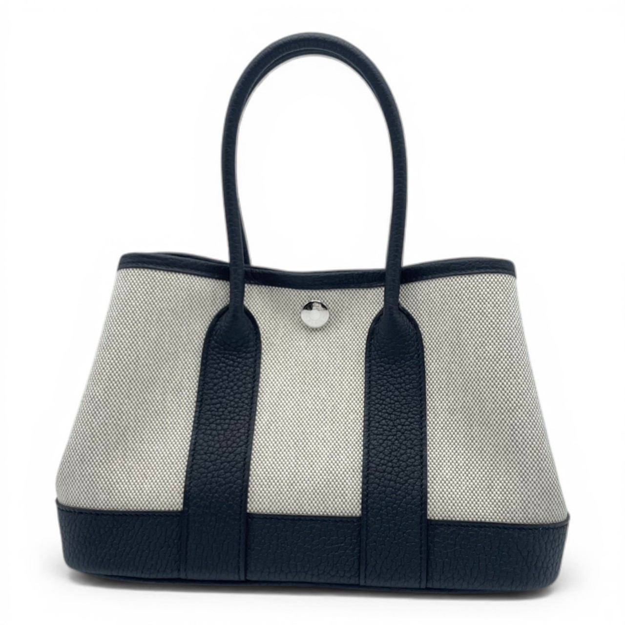 エルメス ネオガーデンパーティー TTPM エクリュ/ノワール トワルアッシュ/ネゴンダ シルバー金具 K刻印