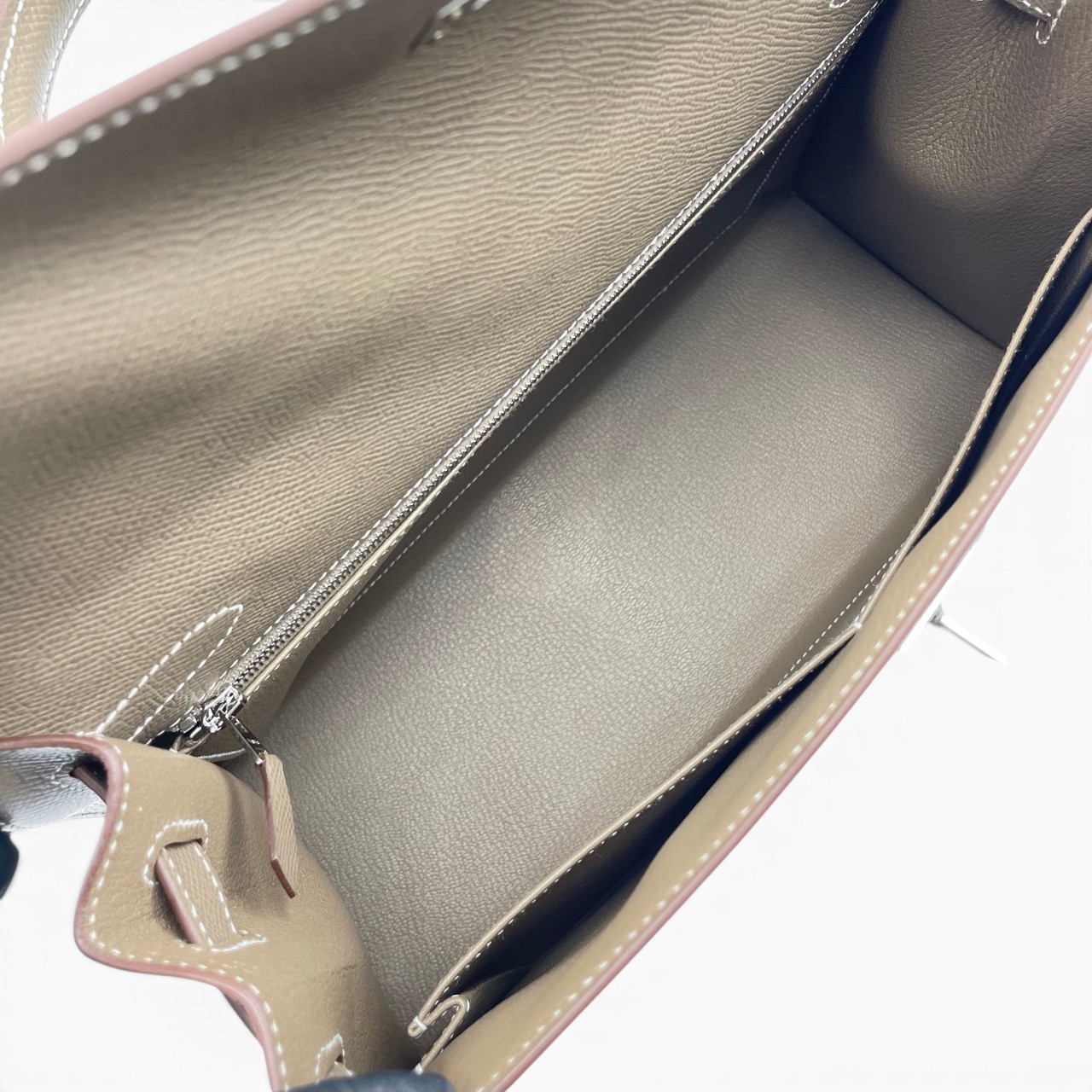 エルメス ケリー セリエ 32 エトゥープ エプソン シルバー金具 G刻印