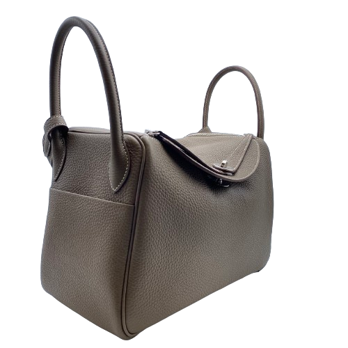 HERMES エルメス リンディ30 トリヨンクレマンス エトゥープ×ブラック エルメス リンディ30 エトゥープ トリヨンクレマンス シルバー