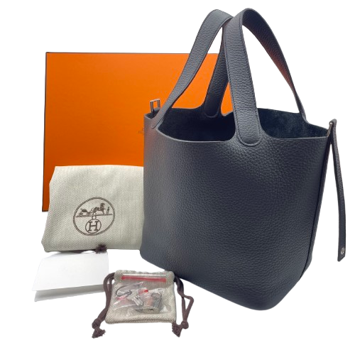 エルメス ピコタンロック MM ノワール トリヨンクレマンス シルバー金具 W刻印