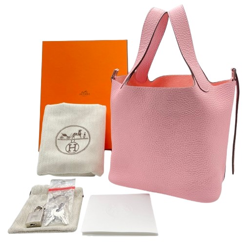 エルメス ピコタンロック PM ローズサクラ トリヨンクレマンス シルバー金具 B刻印