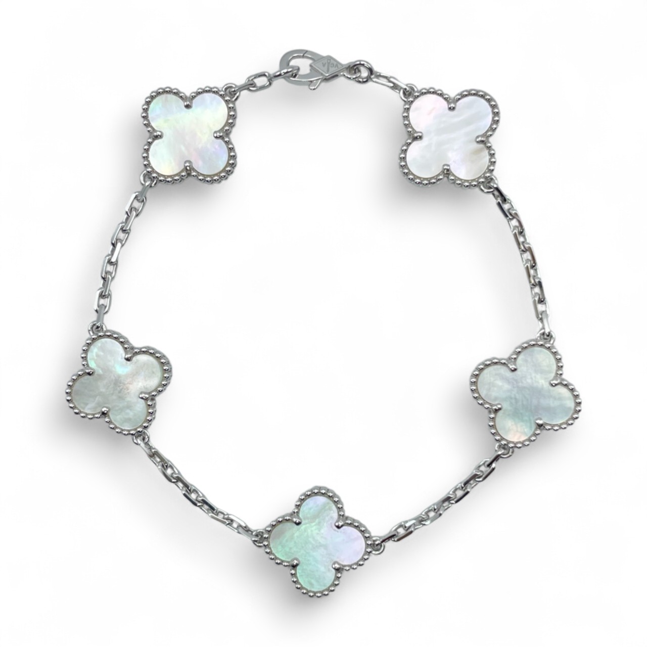 ヴァンクリーフ＆アーペル ヴィンテージアルハンブラ ブレスレット VCARF48400 マザーオブパール ホワイトゴールド