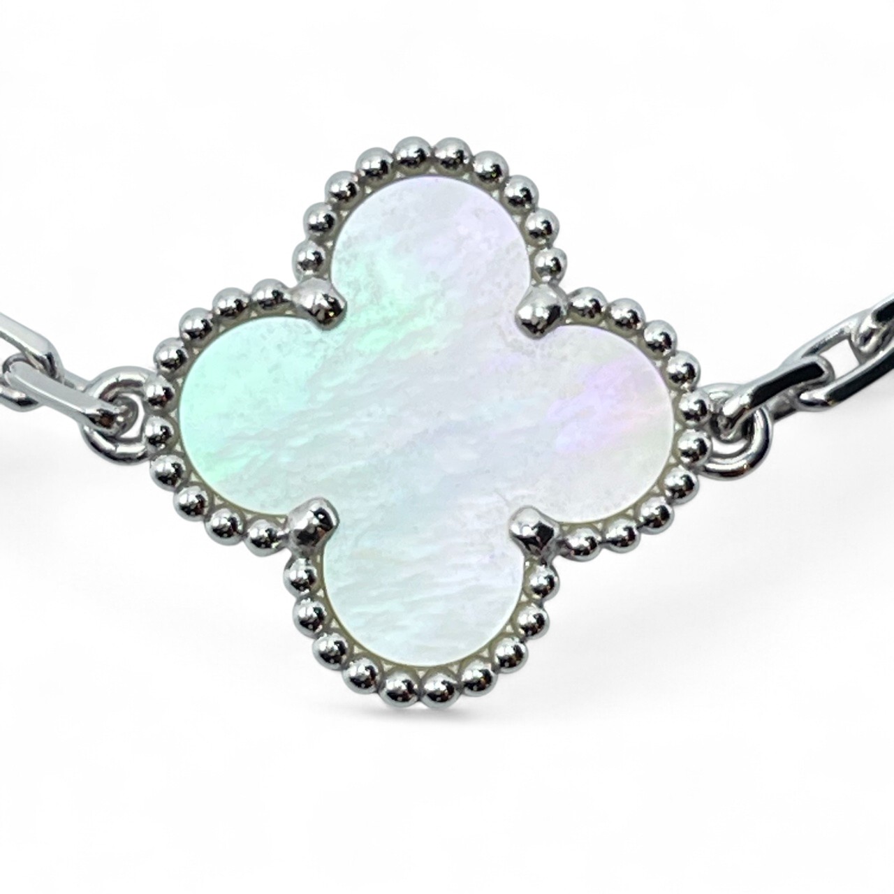 ヴァンクリーフ＆アーペル ヴィンテージアルハンブラ ブレスレット VCARF48400 マザーオブパール ホワイトゴールド