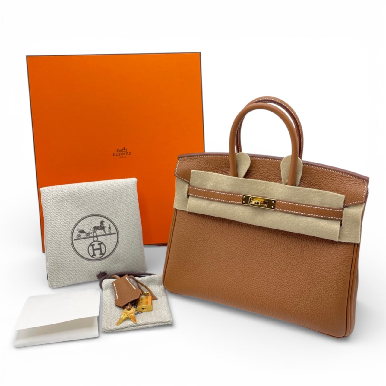 エルメス バーキン 25 ゴールド トゴ ゴールド金具 K刻印 - ブランド品