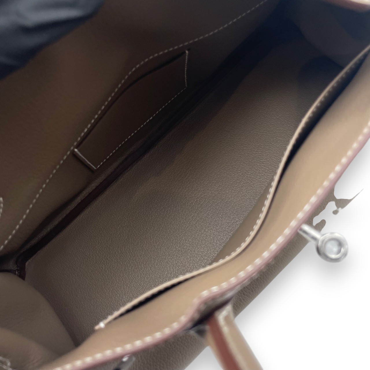 エルメス ショルダーバーキン 29 エトゥープ エヴァーカラー シルバー金具 K刻印