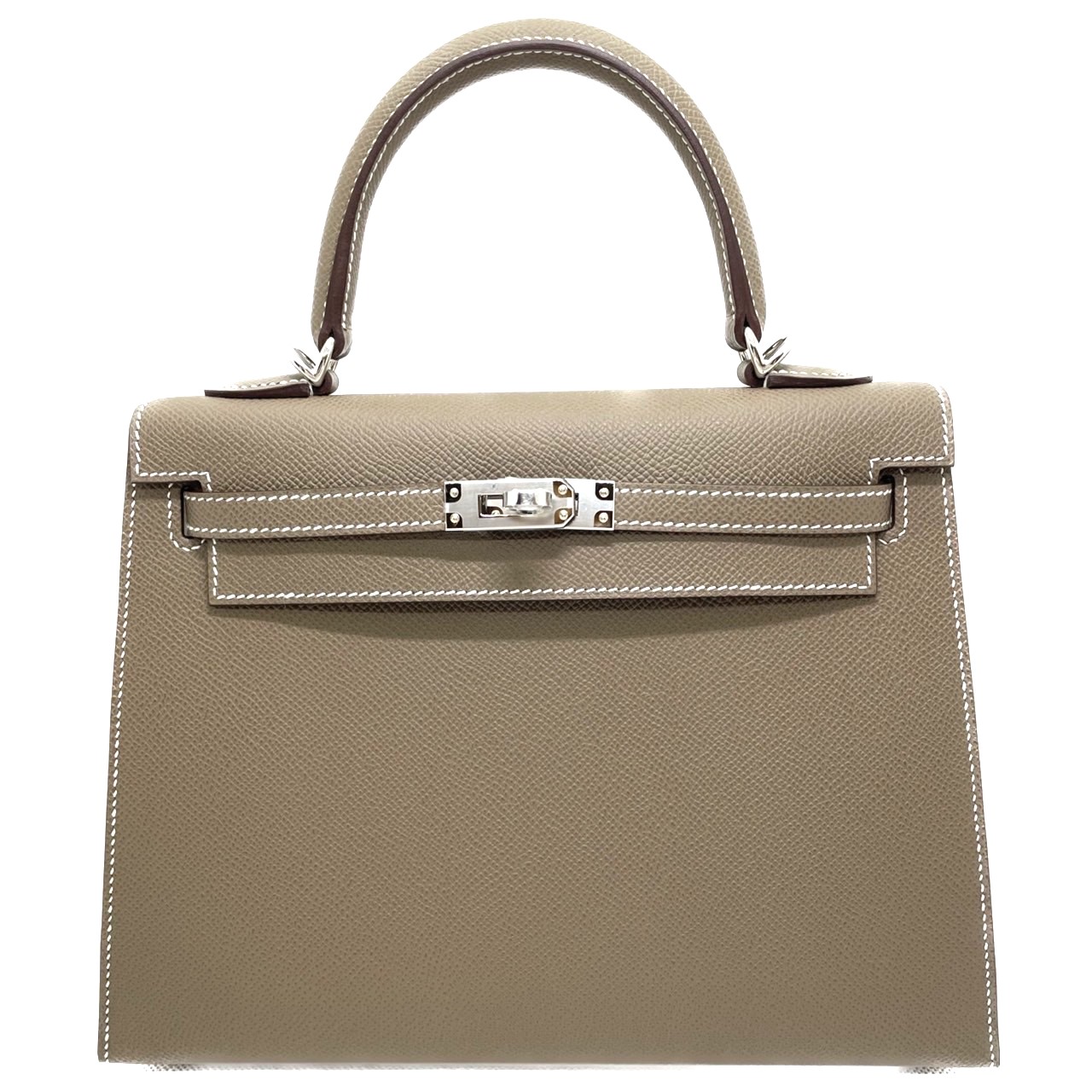 【週末3日間限定特価】エルメス ケリー25 エトゥープ トゴ シルバー金具