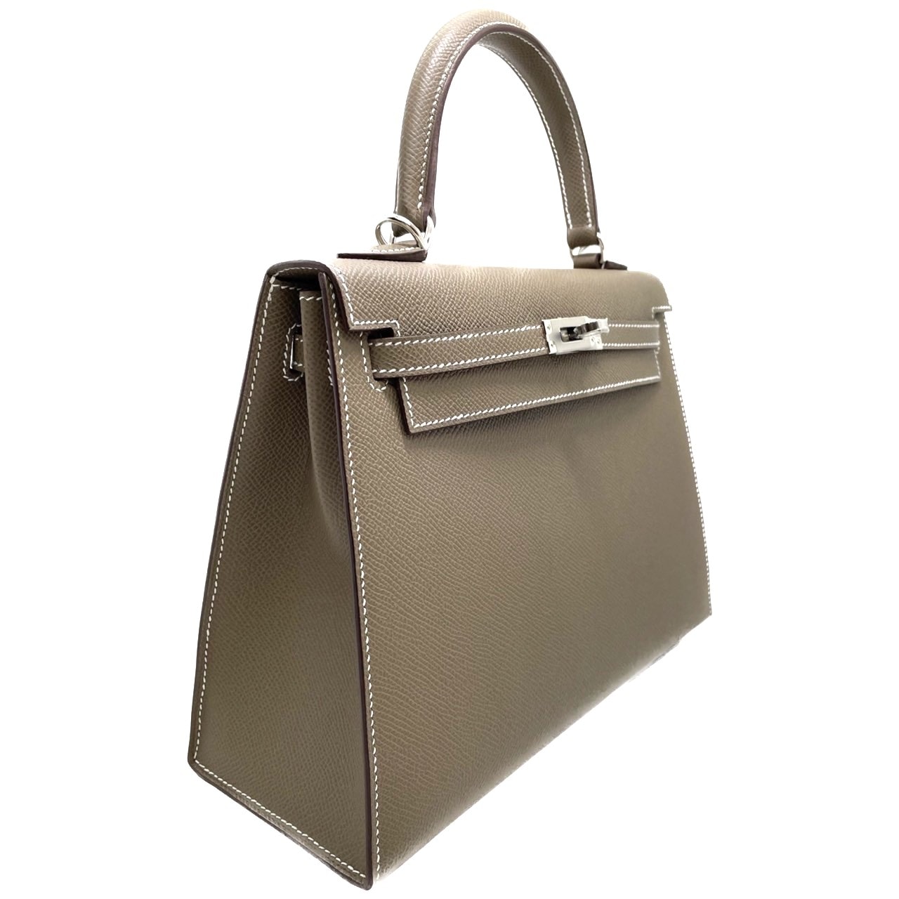 【週末3日間限定特価】エルメス ケリー25 エトゥープ トゴ シルバー金具