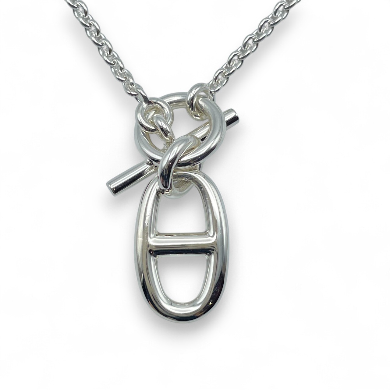 エルメス シェーヌ・ダンクル アミュレット ネックレス シルバー925