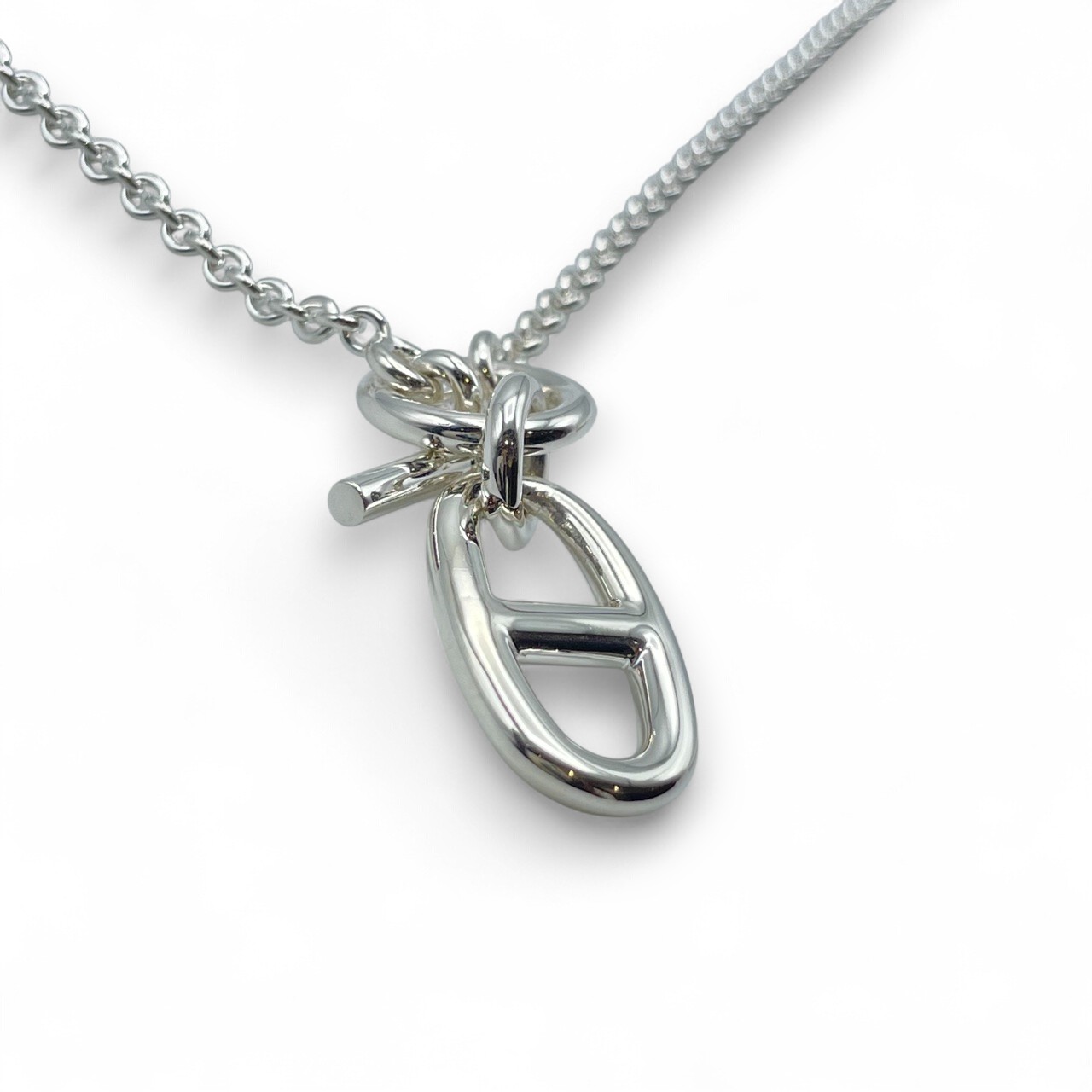 エルメス シェーヌ・ダンクル アミュレット ネックレス シルバー925