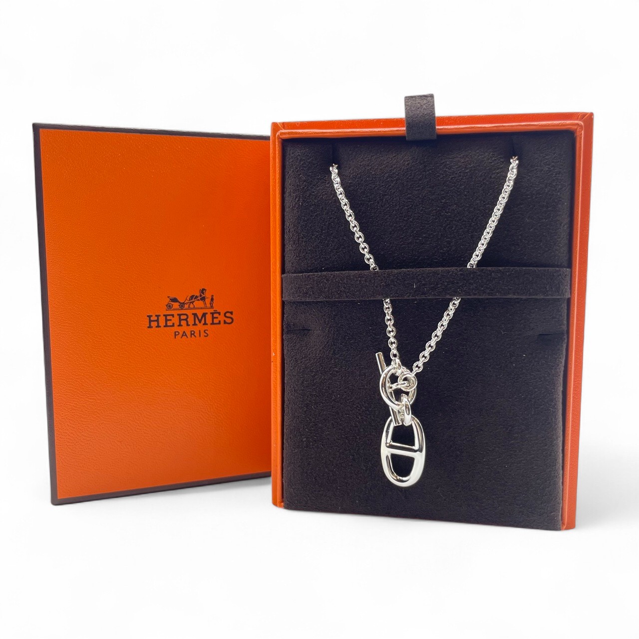 エルメス シェーヌ・ダンクル アミュレット ネックレス シルバー925