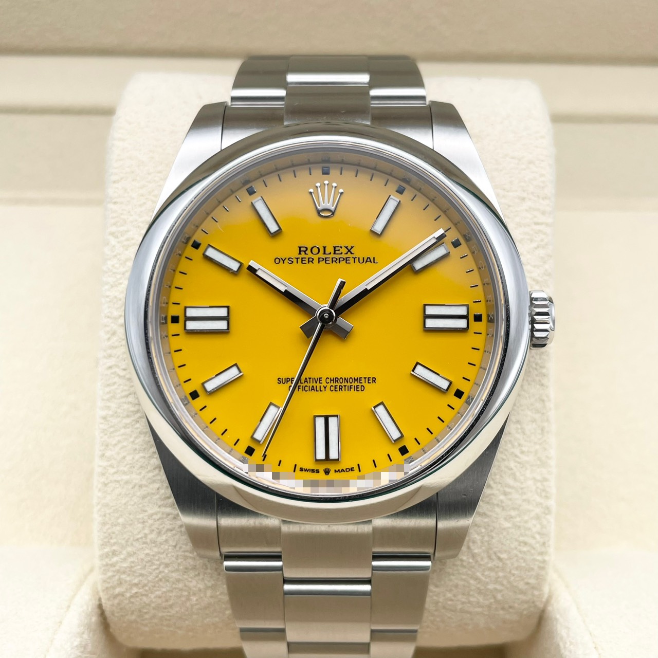 【希少！廃盤色！】ロレックス オイスターパーペチュアル 124300 イエロー ステンレスチール 41mm